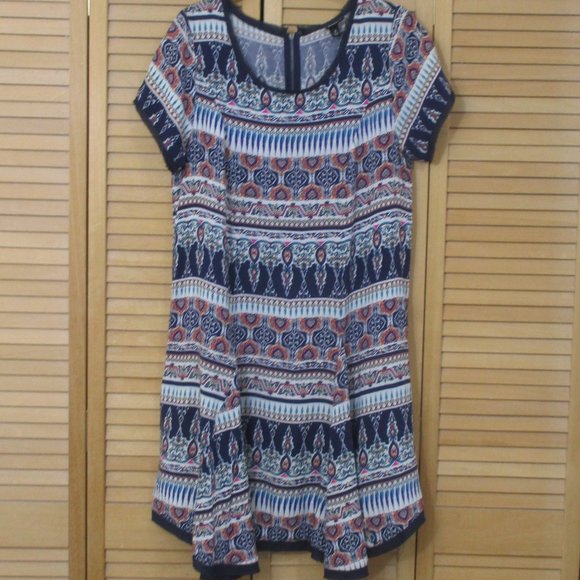 Torrid Multi Print Challis Tee Dress - Picture 4 of 8